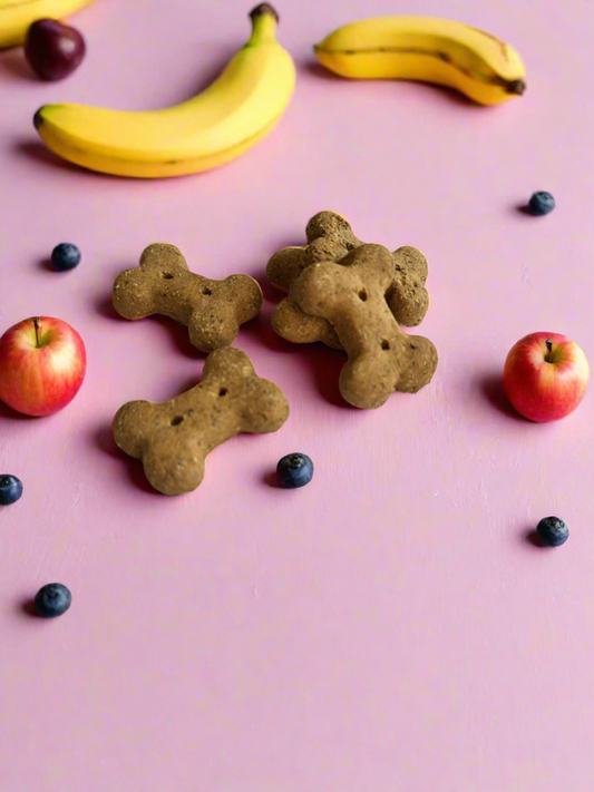 Grain Free Apple, Banana and Blueberry bones