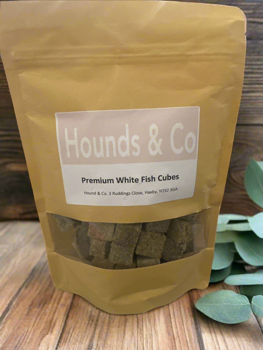 Premium white fish cubes